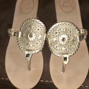 Jack Rogers Georgica Sandal Gold Sparkle 7.5